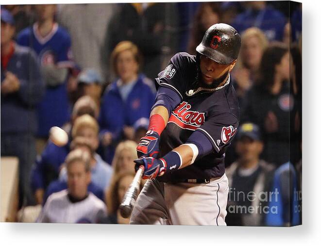 Second Inning Canvas Print featuring the photograph Carlos Santana by Jamie Squire