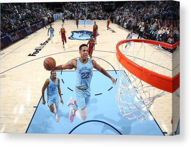 Nba Pro Basketball Canvas Print featuring the photograph Cleveland Cavaliers v Memphis Grizzlies by Joe Murphy