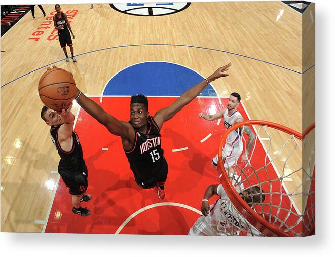 Clint Cappella Canvas Print featuring the photograph Clint Capela by Andrew D. Bernstein