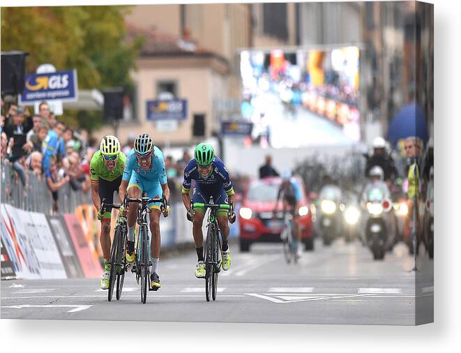 Sprint Canvas Print featuring the photograph Cycling: 110th Il Lombardia 2016 #3 by Tim de Waele
