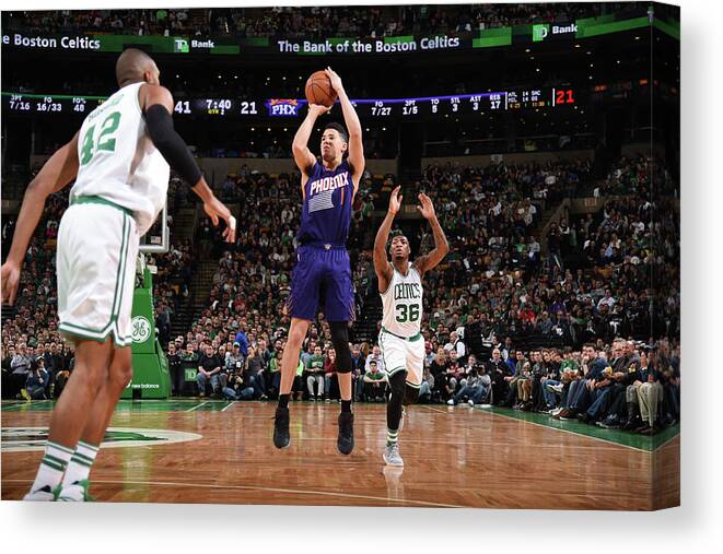 Devin Booker Canvas Print featuring the photograph Devin Booker by Brian Babineau