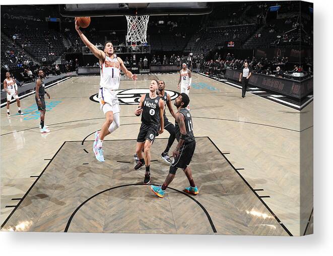 Nba Pro Basketball Canvas Print featuring the photograph Devin Booker by Nathaniel S. Butler