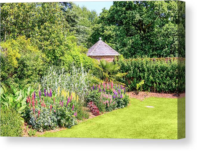 Walled Canvas Print featuring the photograph English Country Garden #3 by Chris Smith