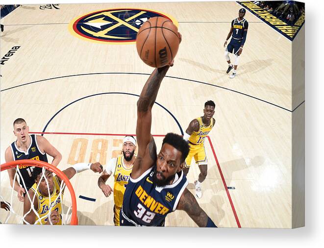 Playoffs Canvas Print featuring the photograph Jeff Green #3 by Andrew D. Bernstein