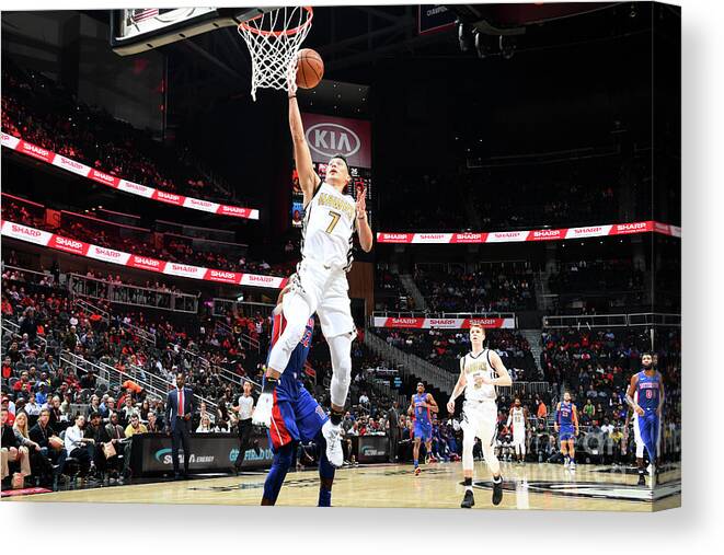 Atlanta Canvas Print featuring the photograph Jeremy Lin by Scott Cunningham
