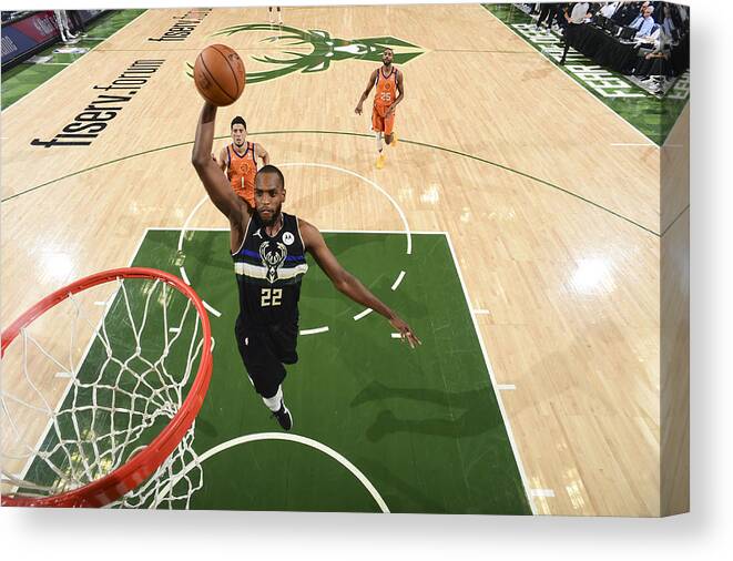 Khris Middleton Canvas Print featuring the photograph Khris Middleton #3 by Andrew D. Bernstein