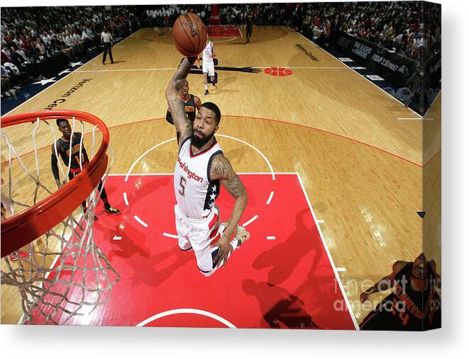 Playoffs Canvas Print featuring the photograph Markieff Morris by Ned Dishman