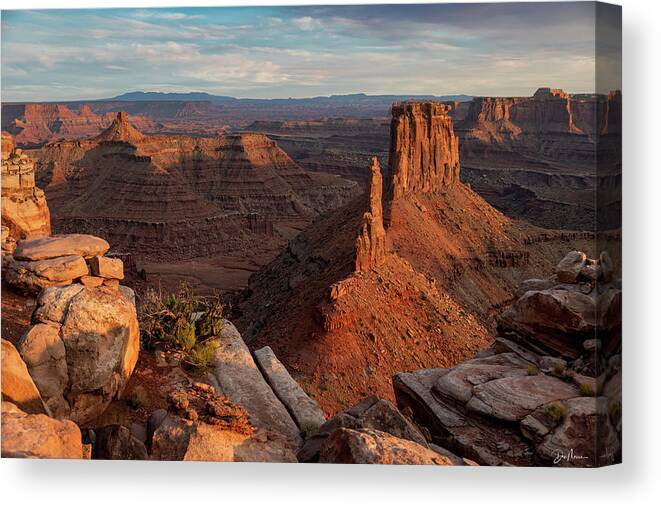 Moab Canvas Print featuring the photograph Marlboro Point Sunset #3 by Dan Norris