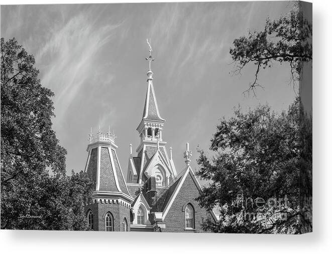 Mercer University Canvas Print featuring the photograph Mercer University Godsey Administration by University Icons