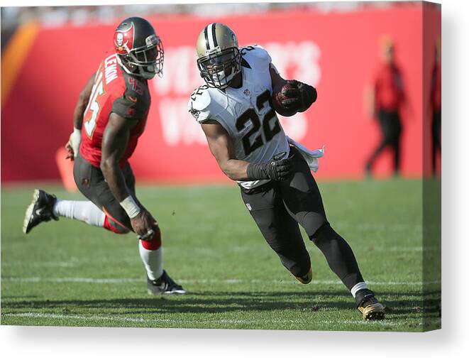 People Canvas Print featuring the photograph New Orleans Saints v Tampa Bay Buccaneers #3 by Alex Menendez