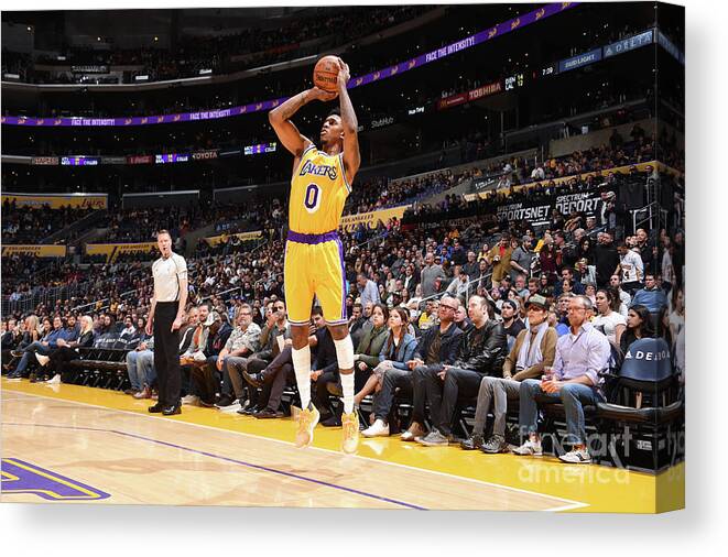 Nick Young Canvas Print featuring the photograph Nick Young #3 by Andrew D. Bernstein