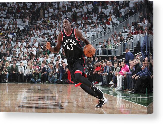Pascal Siakam Canvas Print featuring the photograph Pascal Siakam by Nathaniel S. Butler