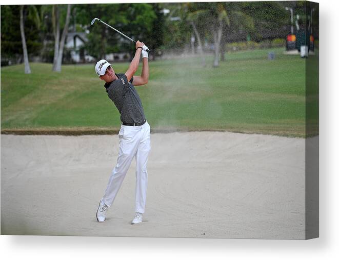 Sand Trap Canvas Print featuring the photograph Sony Open in Hawaii - Final Round #3 by Chris Condon
