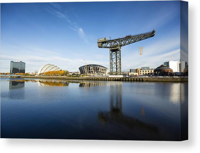 Glasgow Canvas Print featuring the photograph The River Clyde, Glasgow #3 by Theasis