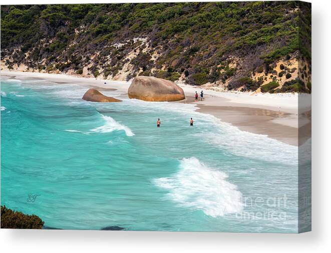 Albany Canvas Print featuring the photograph Two People's Bay, Albany, Western Australia by Elaine Teague