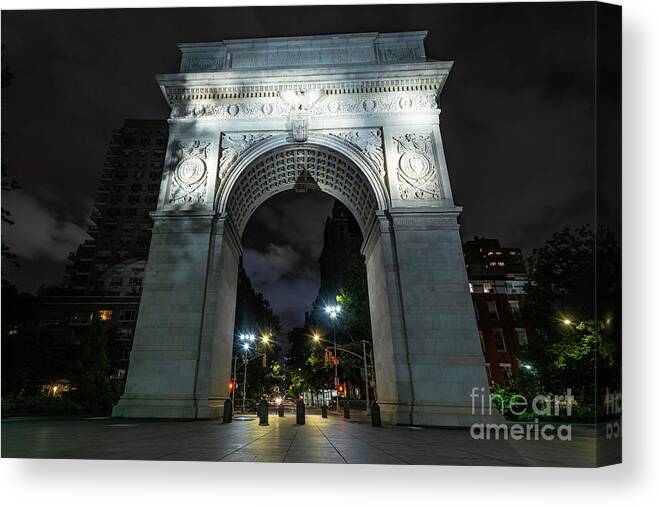 1892 Canvas Print featuring the photograph Washington Square Arch The South Face #3 by Stef Ko
