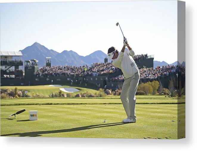 Sport Canvas Print featuring the photograph Waste Management Phoenix Open - Round Two #3 by Chris Condon