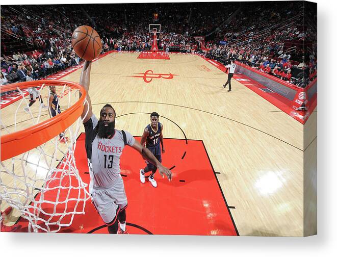 James Harden Canvas Print featuring the photograph James Harden #32 by Bill Baptist