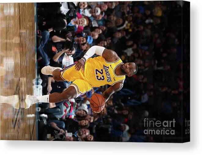 Nba Pro Basketball Canvas Print featuring the photograph Lebron James by Joe Murphy