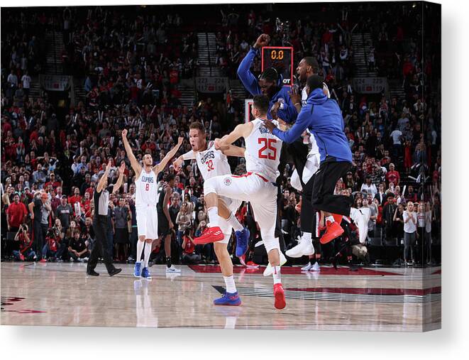 Nba Pro Basketball Canvas Print featuring the photograph Blake Griffin by Sam Forencich