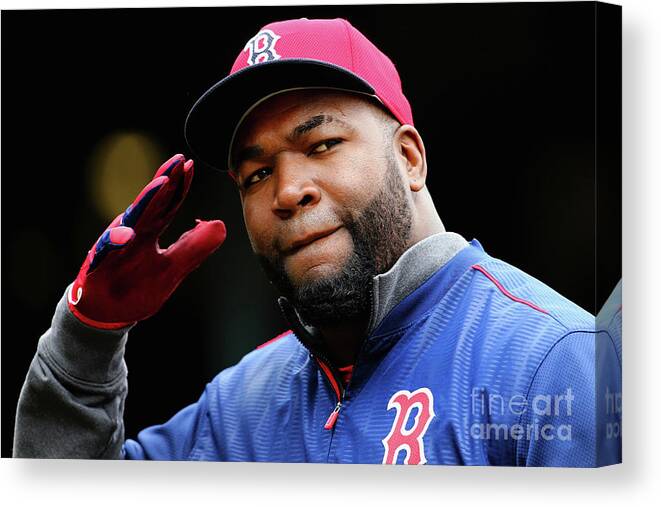 People Canvas Print featuring the photograph David Ortiz #4 by Maddie Meyer