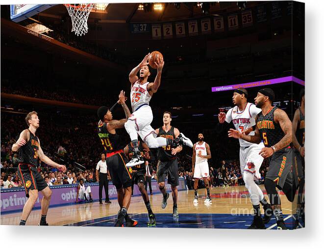 Nba Pro Basketball Canvas Print featuring the photograph Derrick Rose by Jesse D. Garrabrant