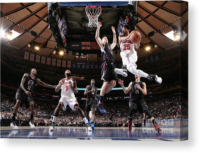 Nba Pro Basketball Canvas Print featuring the photograph Derrick Rose by Nathaniel S. Butler