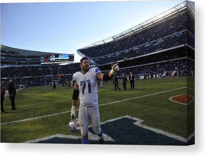 American Football Canvas Print featuring the photograph Detroit Lions v Chicago Bears #4 by David Banks
