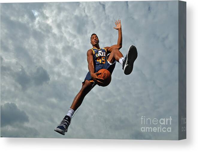 Nba Pro Basketball Canvas Print featuring the photograph Donovan Mitchell by Jesse D. Garrabrant