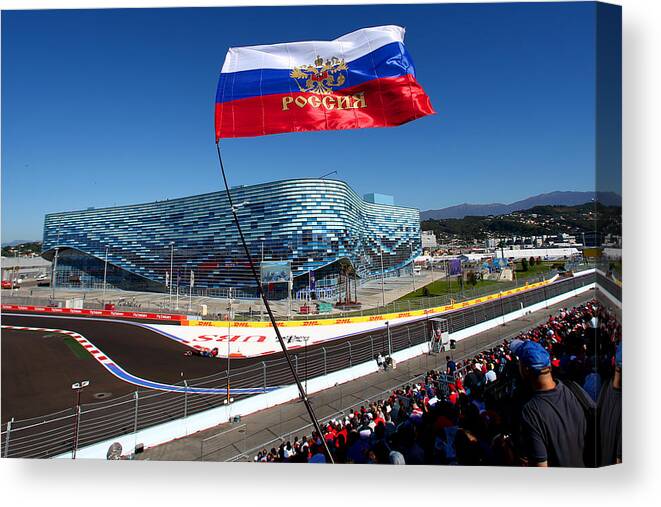 Sochi Canvas Print featuring the photograph F1 Grand Prix of Russia - Qualifying #4 by Mark Thompson
