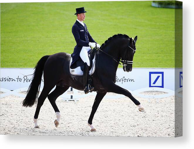 Individual Event Canvas Print featuring the photograph FEI European Championship 2015 - Day 2 #4 by Alex Grimm