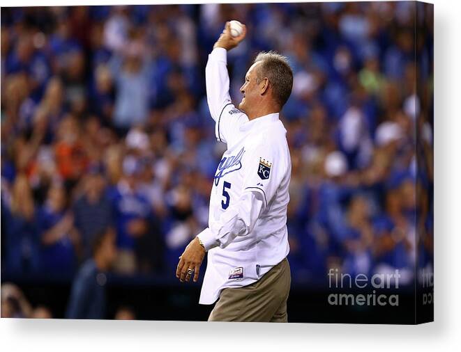 Game Two Canvas Print featuring the photograph George Brett by Elsa