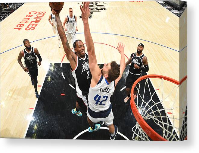 Kawhi Leonard Canvas Print featuring the photograph Kawhi Leonard #4 by Adam Pantozzi