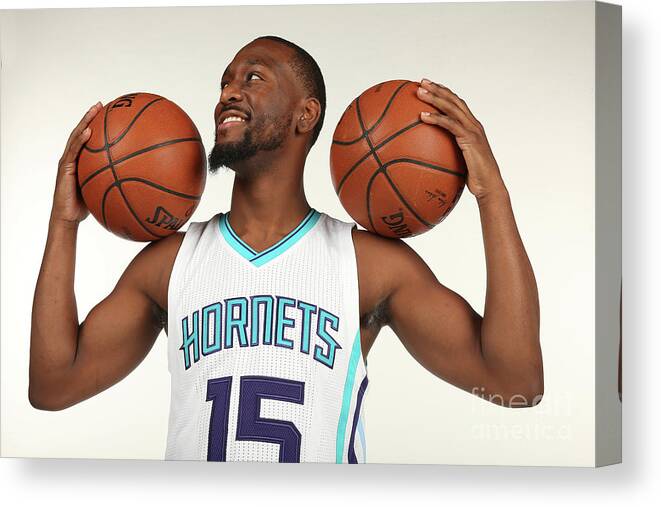 Media Day Canvas Print featuring the photograph Kemba Walker #4 by Kent Smith