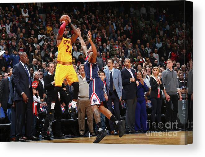 Lebron James Canvas Print featuring the photograph Lebron James #4 by Ned Dishman