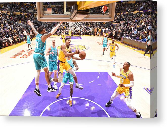 Nba Pro Basketball Canvas Print featuring the photograph Malik Monk by Andrew D. Bernstein