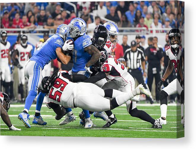Detroit Canvas Print featuring the photograph NFL: SEP 24 Falcons at Lions #4 by Icon Sportswire