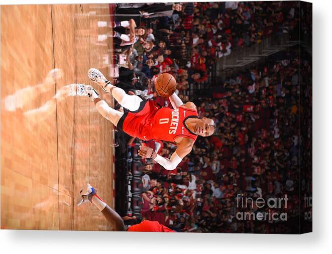 Nba Pro Basketball Canvas Print featuring the photograph Russell Westbrook by Bill Baptist