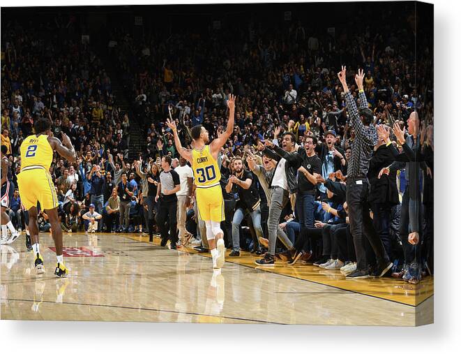 Stephen Curry Canvas Print featuring the photograph Stephen Curry #40 by Noah Graham
