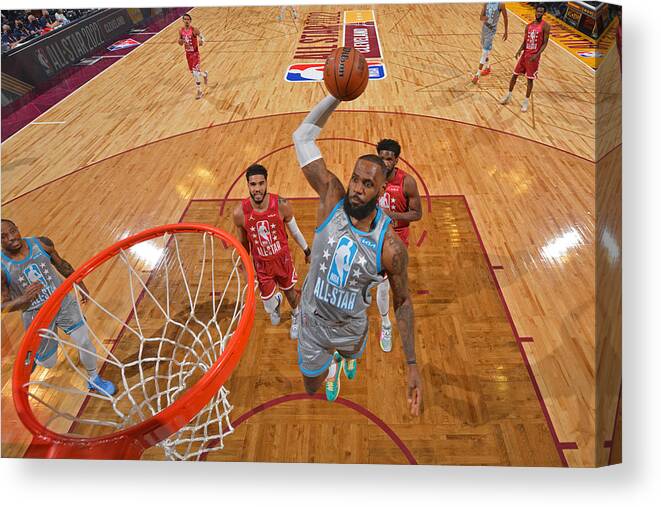 Sports Ball Canvas Print featuring the photograph Lebron James by Jesse D. Garrabrant