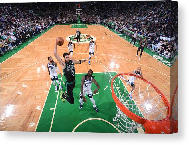 Jayson Tatum Canvas Print featuring the photograph Jayson Tatum #43 by Brian Babineau