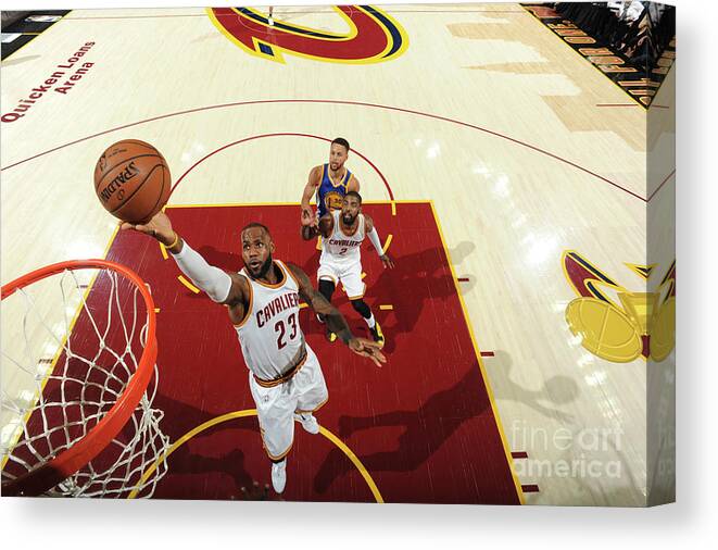 Lebron James Canvas Print featuring the photograph Lebron James by Andrew D. Bernstein