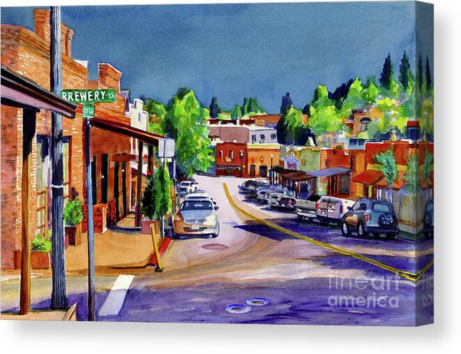 Placer Arts Canvas Print featuring the painting #492 Brewery Lane #492 by William Lum