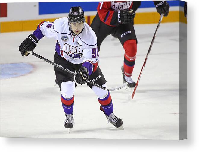 Sport Canvas Print featuring the photograph 2015 BMO CHL/NHL Top Prospects Game #5 by Claus Andersen