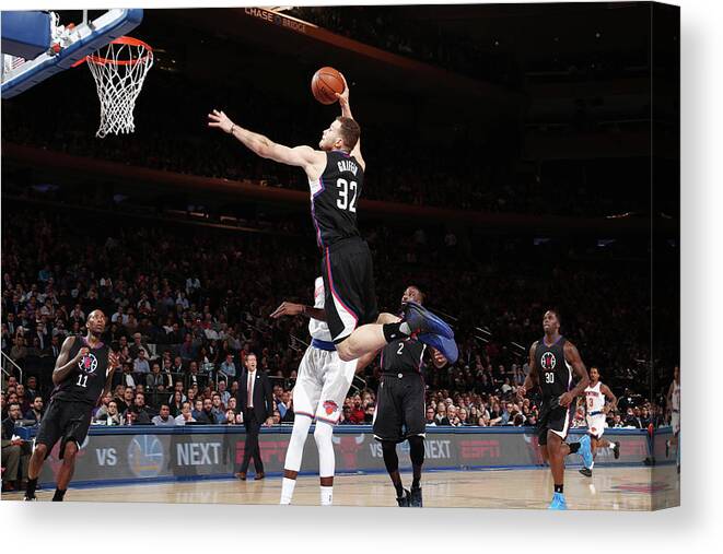 Nba Pro Basketball Canvas Print featuring the photograph Blake Griffin by Nathaniel S. Butler