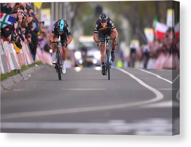Sprint Canvas Print featuring the photograph Cycling: 52nd Amstel Gold Race 2017 / Men #5 by Tim de Waele