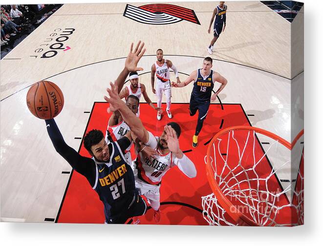 Playoffs Canvas Print featuring the photograph Jamal Murray by Sam Forencich