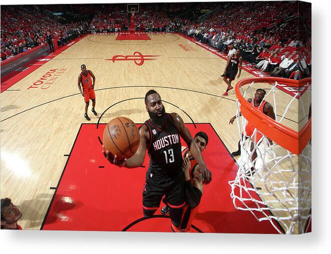 Playoffs Canvas Print featuring the photograph James Harden by Nathaniel S. Butler