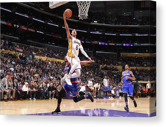 Nba Pro Basketball Canvas Print featuring the photograph Jordan Clarkson by Andrew D. Bernstein