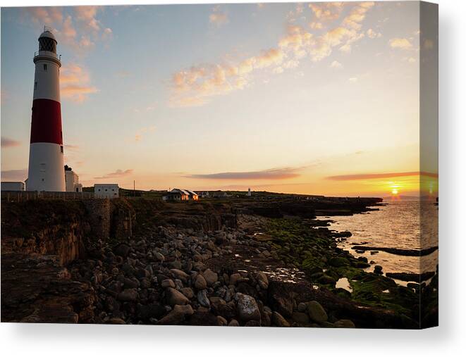 Portland Canvas Print featuring the photograph Morning at Portland Bill Lighthouse #5 by Ian Middleton